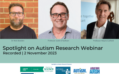 Webinar – Spotlight On Autism Research 2 Nov 2023 & Gut Bugs in Autism Study